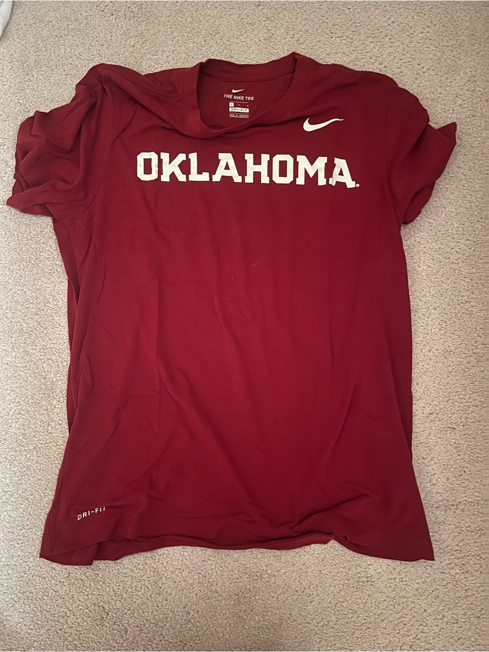 Nike Crimson Oklahoma Dri-FIT Short Sleeve Tee